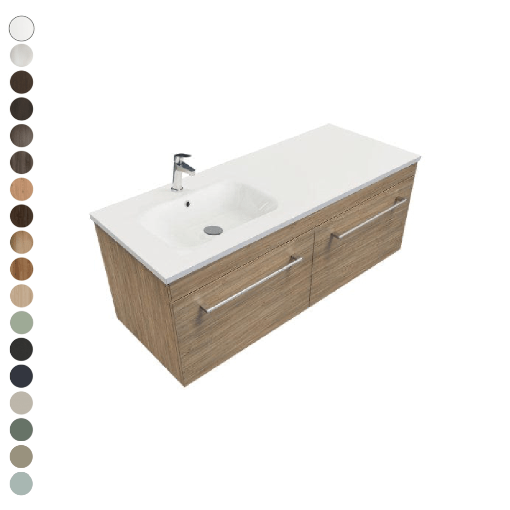 Newtech Newtech Citi 1200mm | Left Offset Basin Wall Vanity