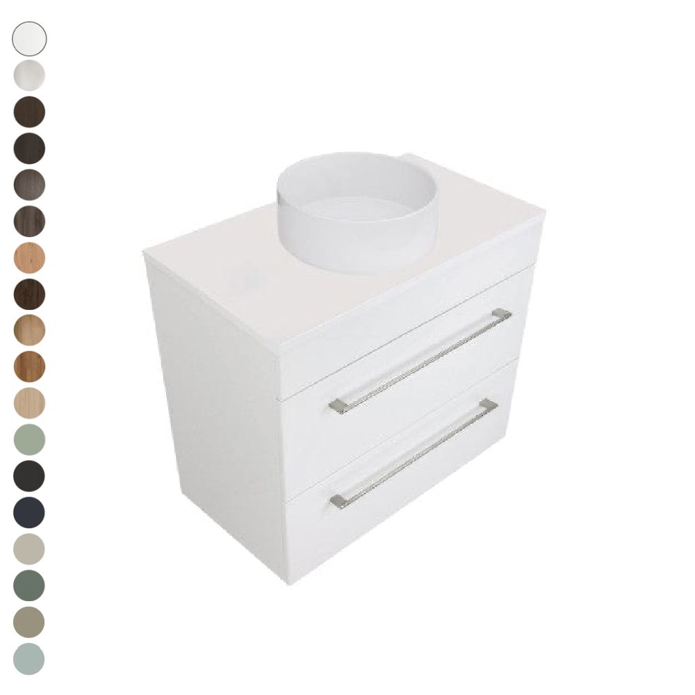 Newtech Newtech Skye Double Tier 750mm | 2 Drawer Wall Vanity
