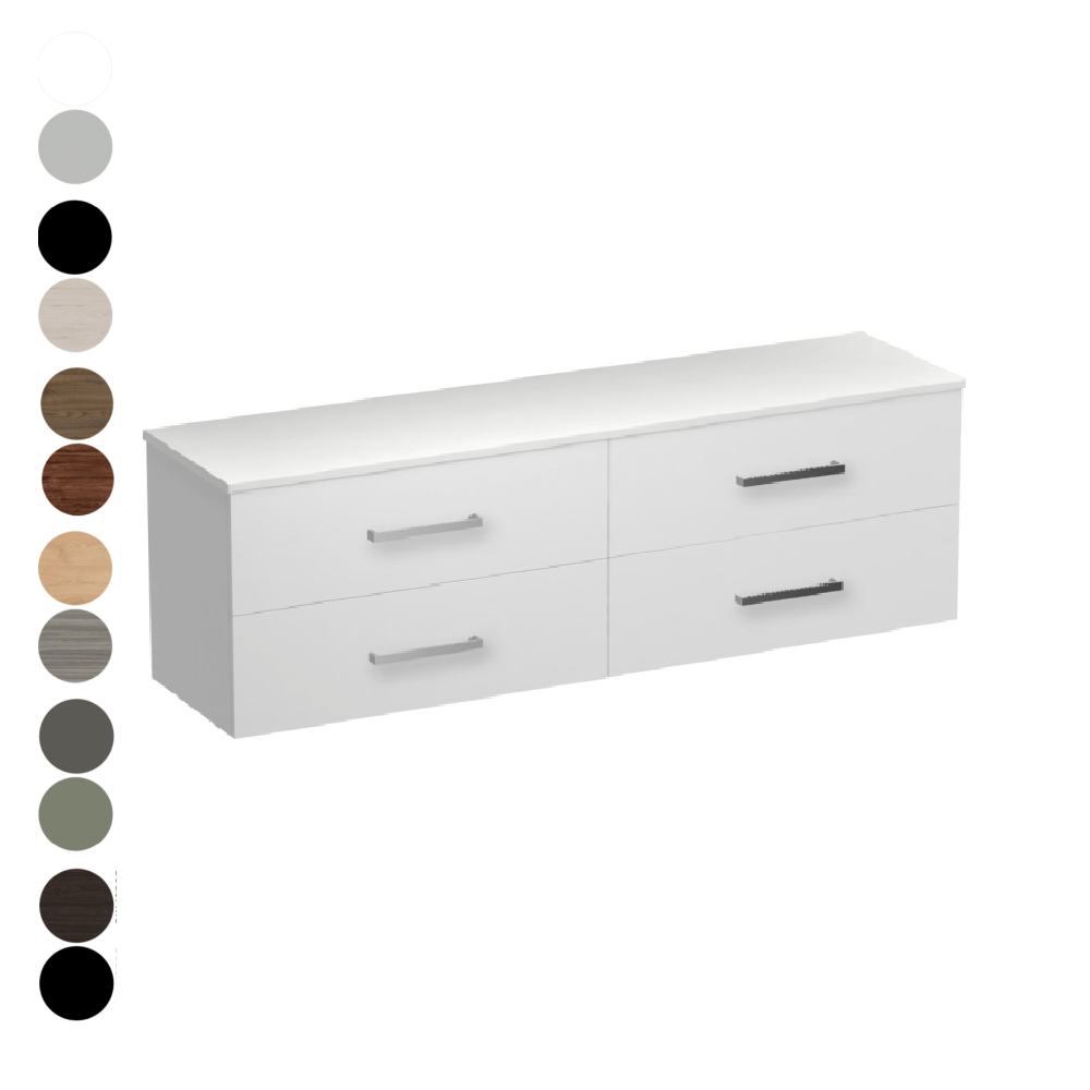 The Bathroom Shop Vanity Reflex Opaco 1800 4 Drawer Vanity