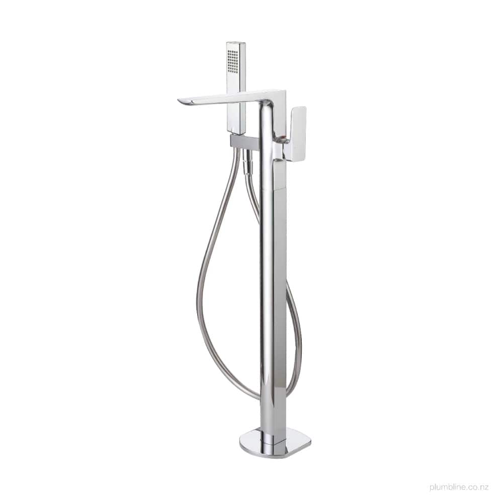 Plumbline Bath Tap Como Floor Mount Bath Filler with Hand Shower | Chrome