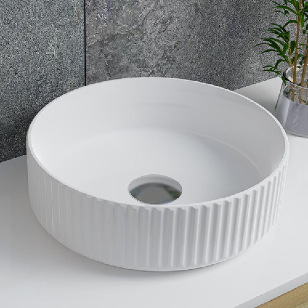 Newtech Basin Newtech Coral Fluted Round Vessel Basin