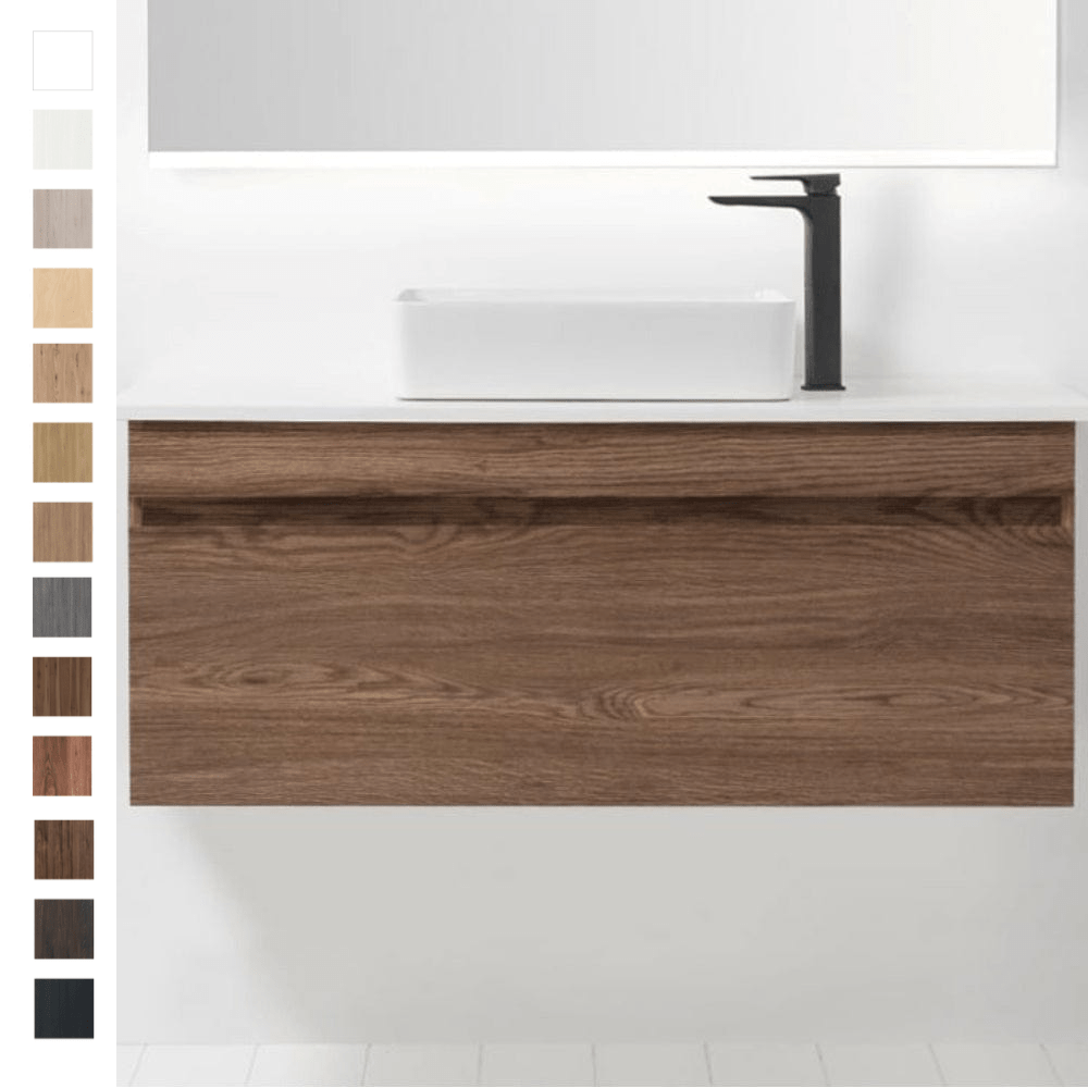 Bath Co Vanity VCBC Soft Solid Surface 1200 Wall Vanity | 1 Basin + 1 Drawer