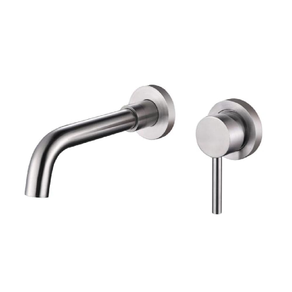 Newtech Basin Tap Evoke Wall Mounted Basin Mixer | Brushed Nickel