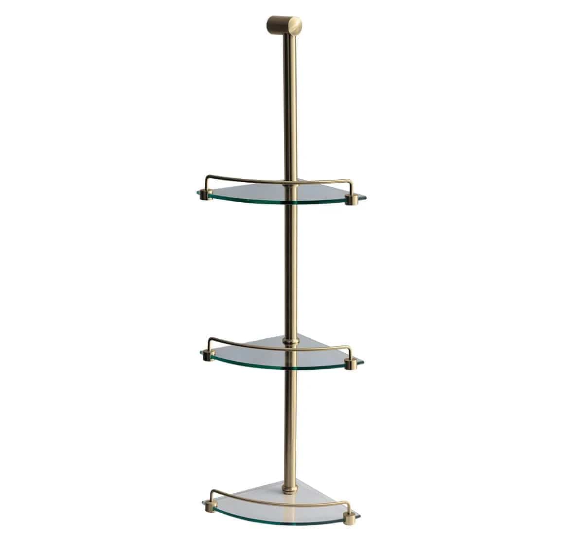 Progetto Bathroom Accessories Progetto 3 Tier Shower Caddy | Brushed Brass