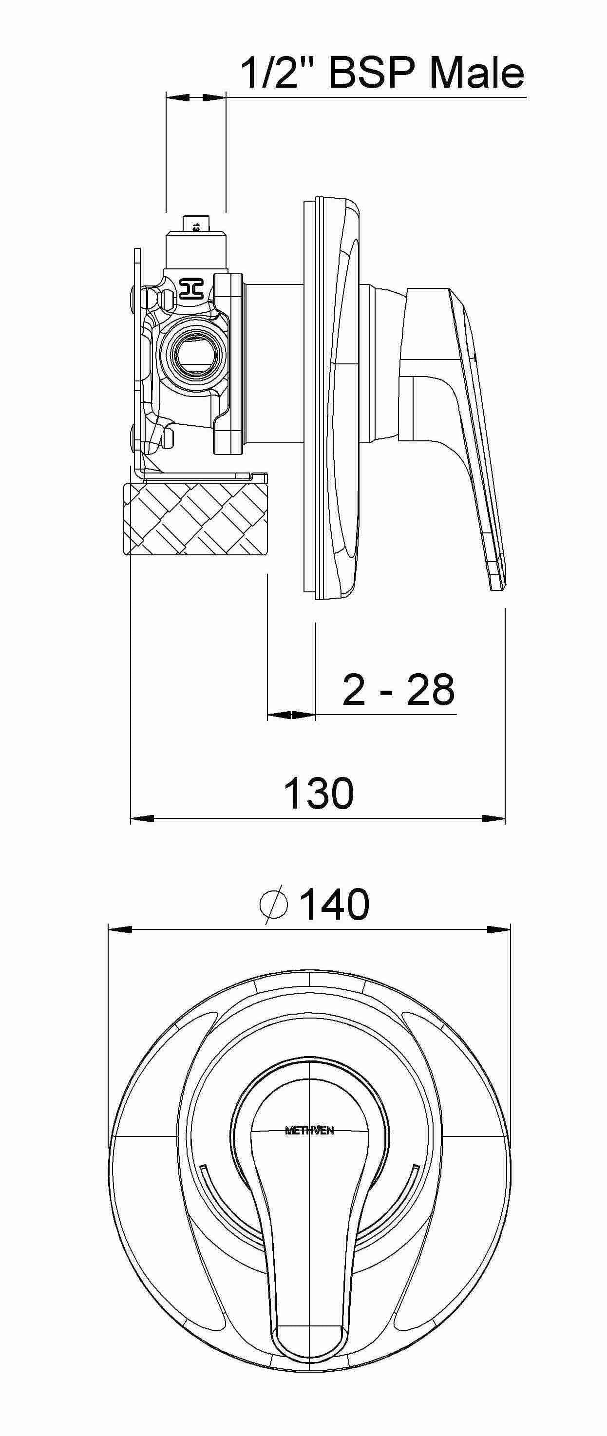 Methven Shower Mixer Methven Futura Fastflow Shower Mixer | Chrome