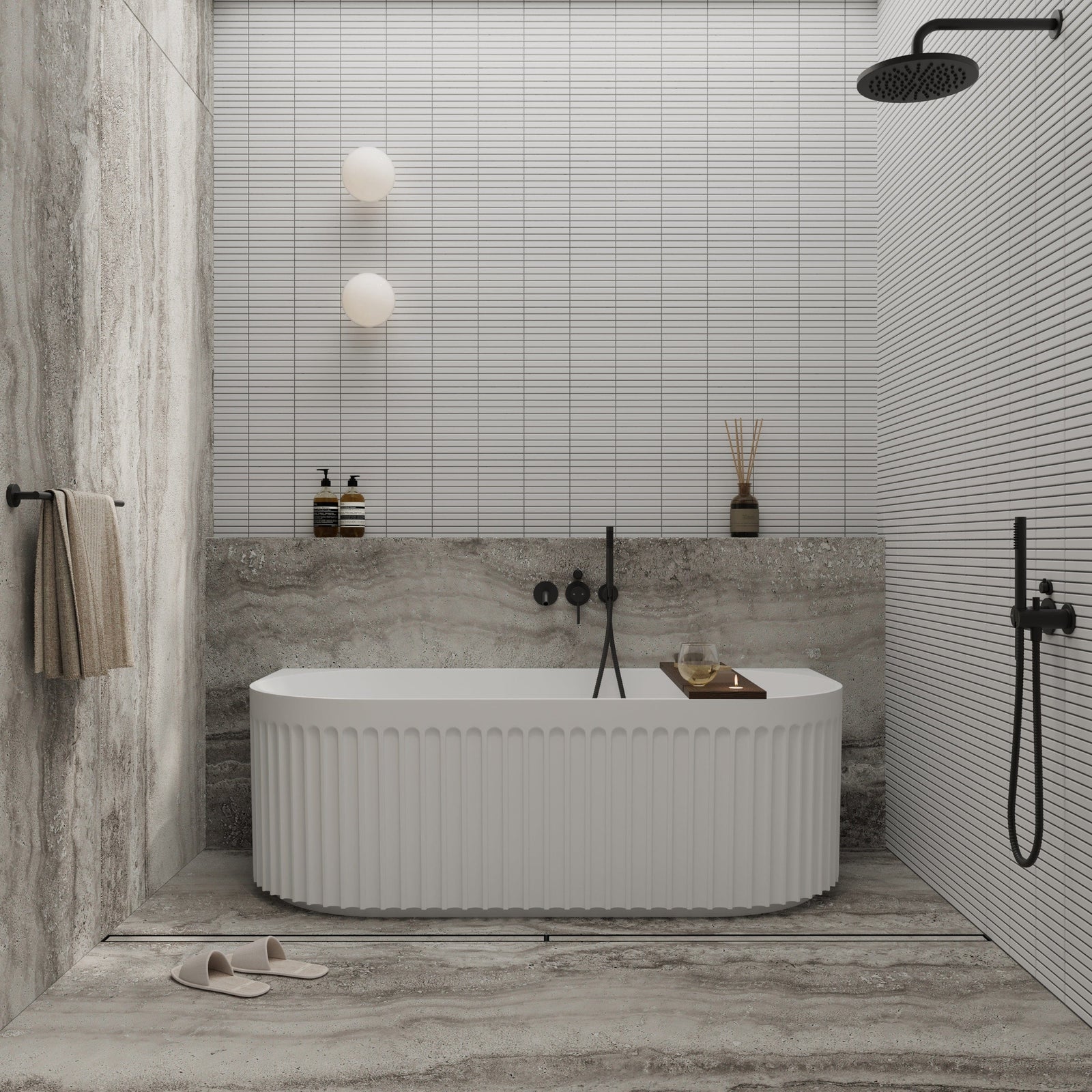 Newtech Bath Newtech Laurel Back To Wall Bath