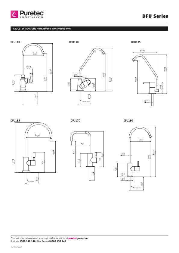Puretec Filter Tap Puretec Designer DFU170 Water Filter Tap | Chrome Mains Water Filter