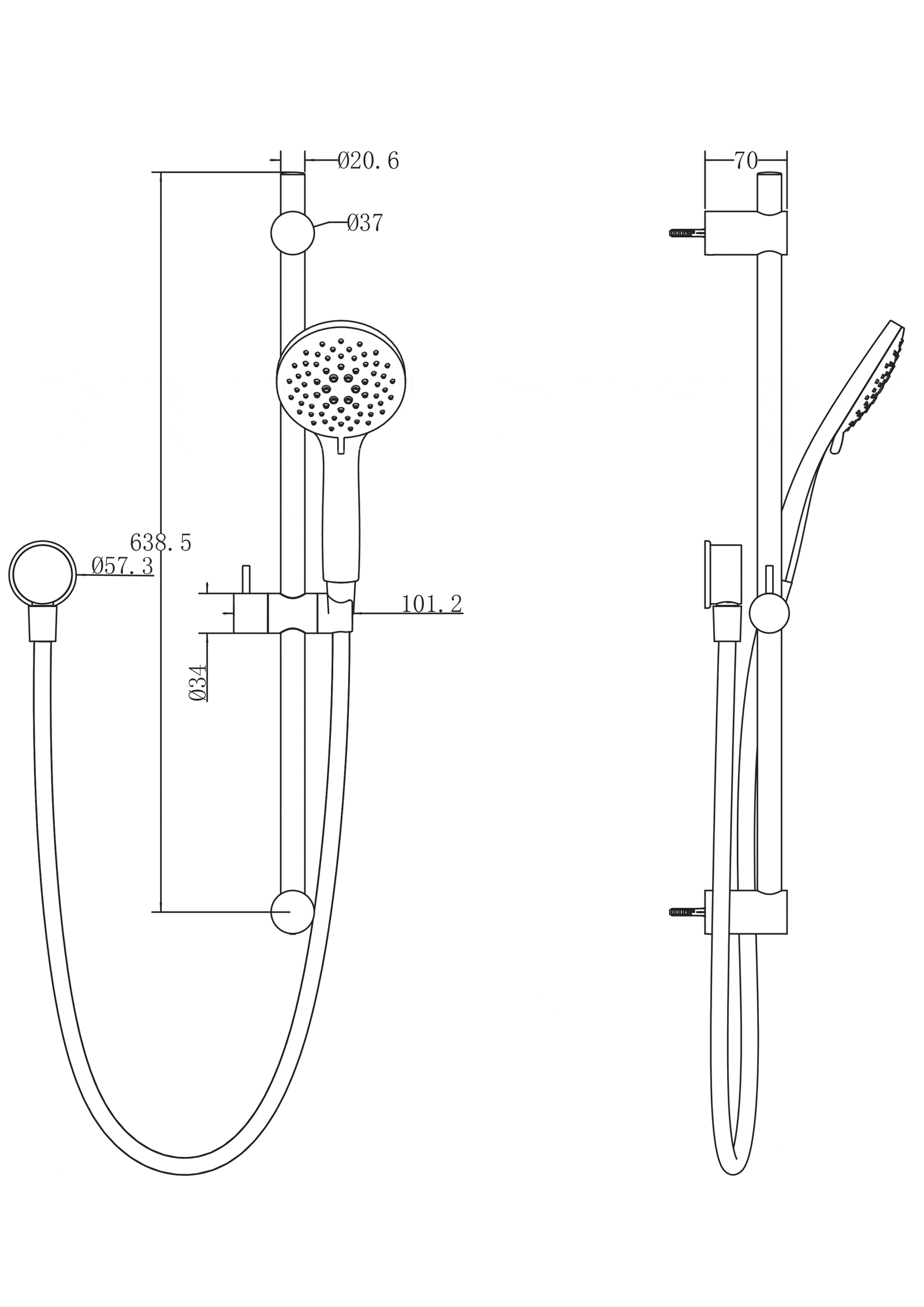 Methven shower Methven Wairere Slide Shower | Matte Black