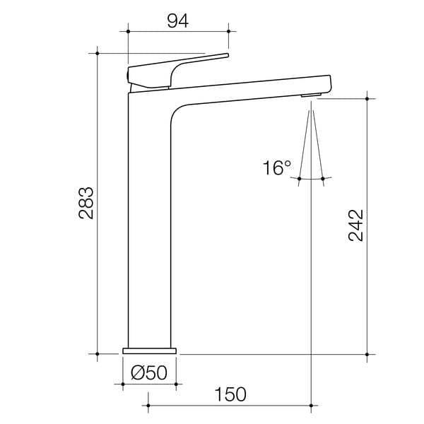Methven shower mixer Waipori MK2 Hi Rise Basin Mixer 6S | Brushed Bronze
