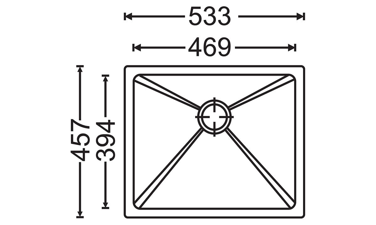 Blanco Granite Sink Sergio Granite 470 Single Sink | Black