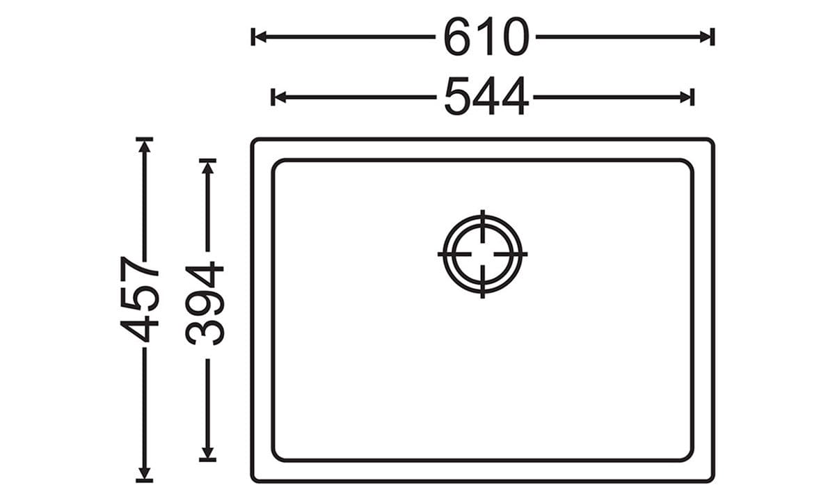 Blanco Granite Sink Sergio Granite 545 Single Sink | Black