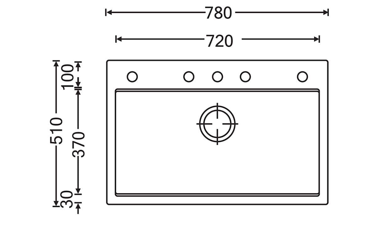 Blanco Granite Sink Sergio Granite 720 Single Sink | Black