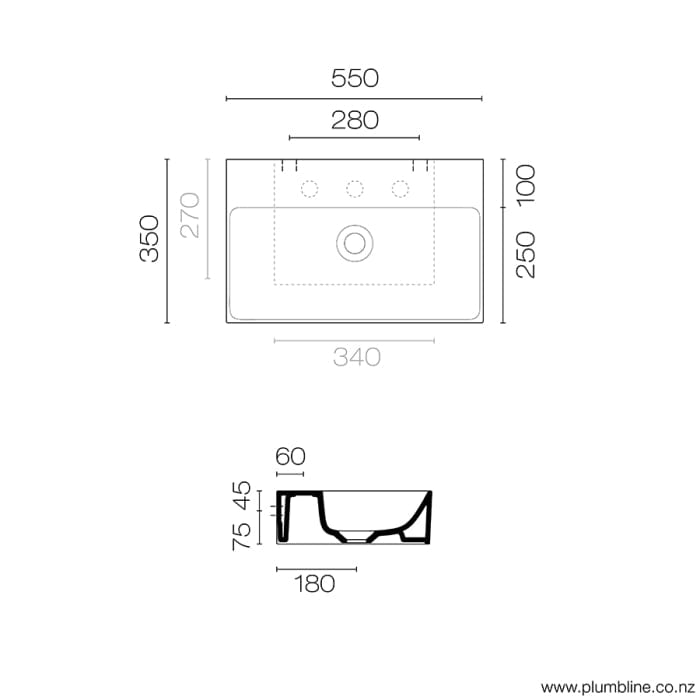 Catalano Basin Catalano Verso 55 Basin No Taphole