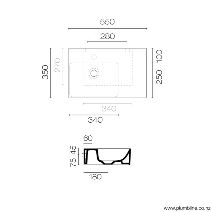 Catalano Basin Catalano Verso 55 Left Basin 1 Taphole