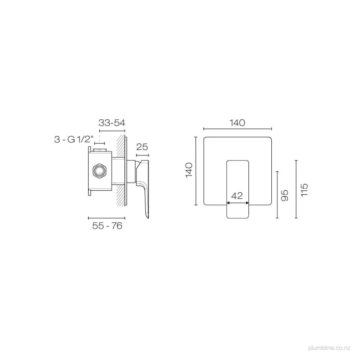 Progetto Shower Mixer Como Shower Mixer | Brushed Brass