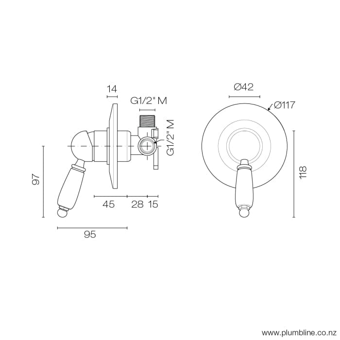 Plumbline Shower Mixer McKinley Consort Shower Mixer | Chrome