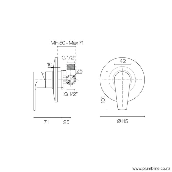 Progetto Shower Mixer Eco Style Shower Mixer | Chrome