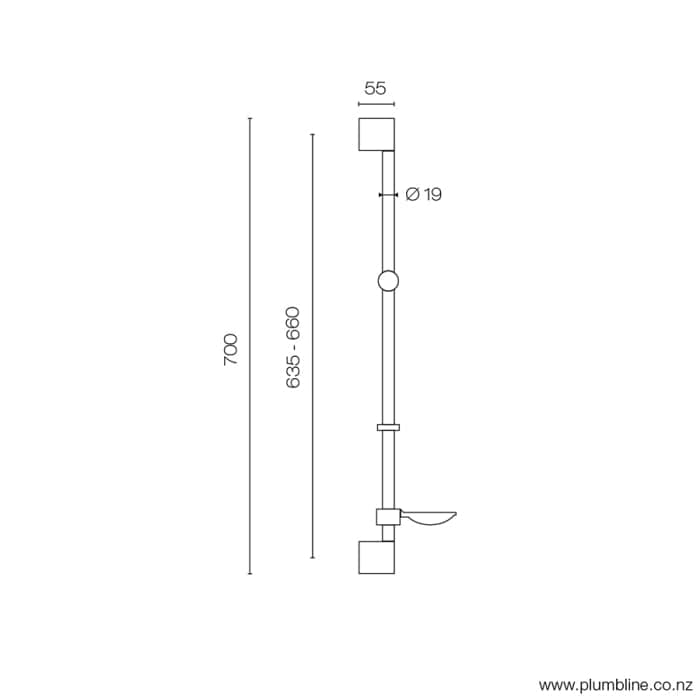 Progetto shower Eco Style Slide Shower | Chrome