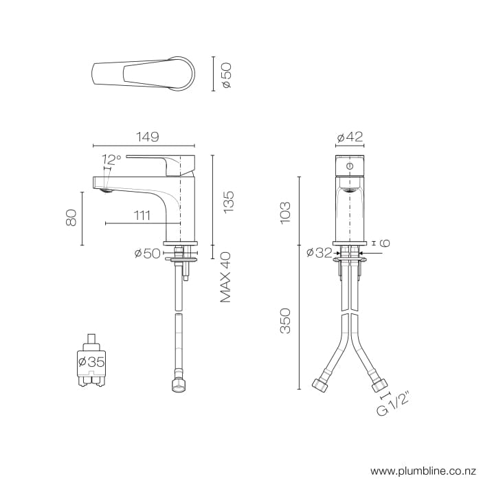 Progetto Basin Tap Eco Style Basin Mixer | Chrome