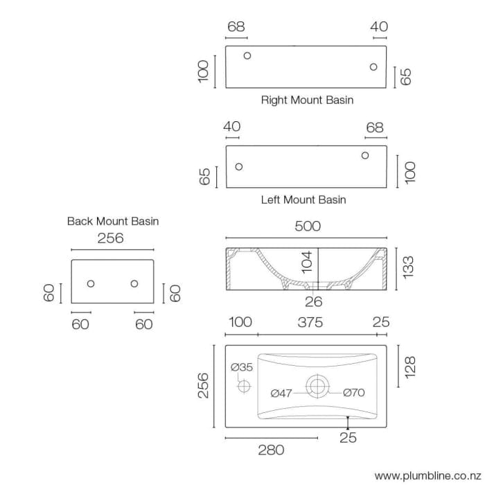 Progetto Basin Evo 50 Square Basin