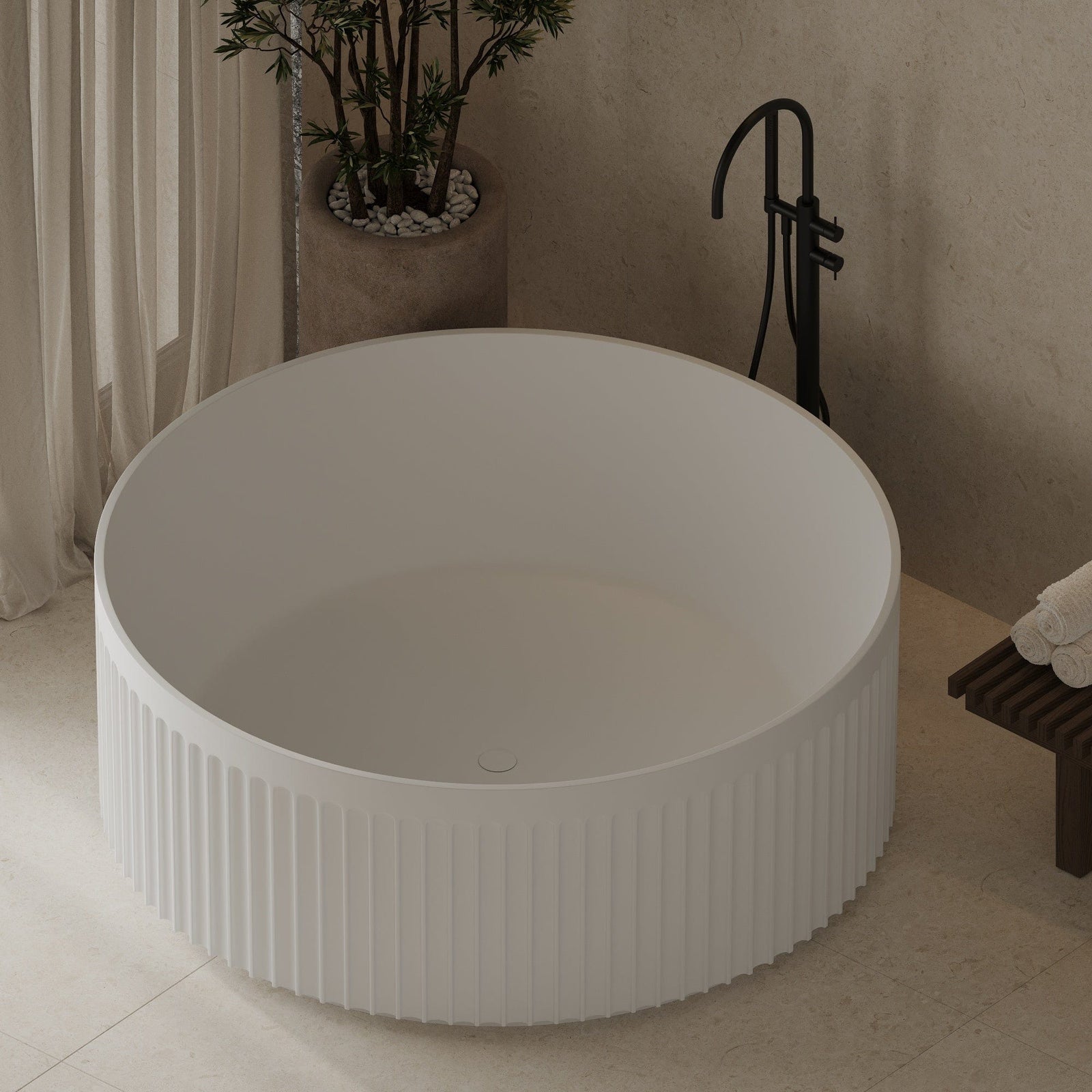 Newtech Bath Newtech Laurel Round Freestanding Bath