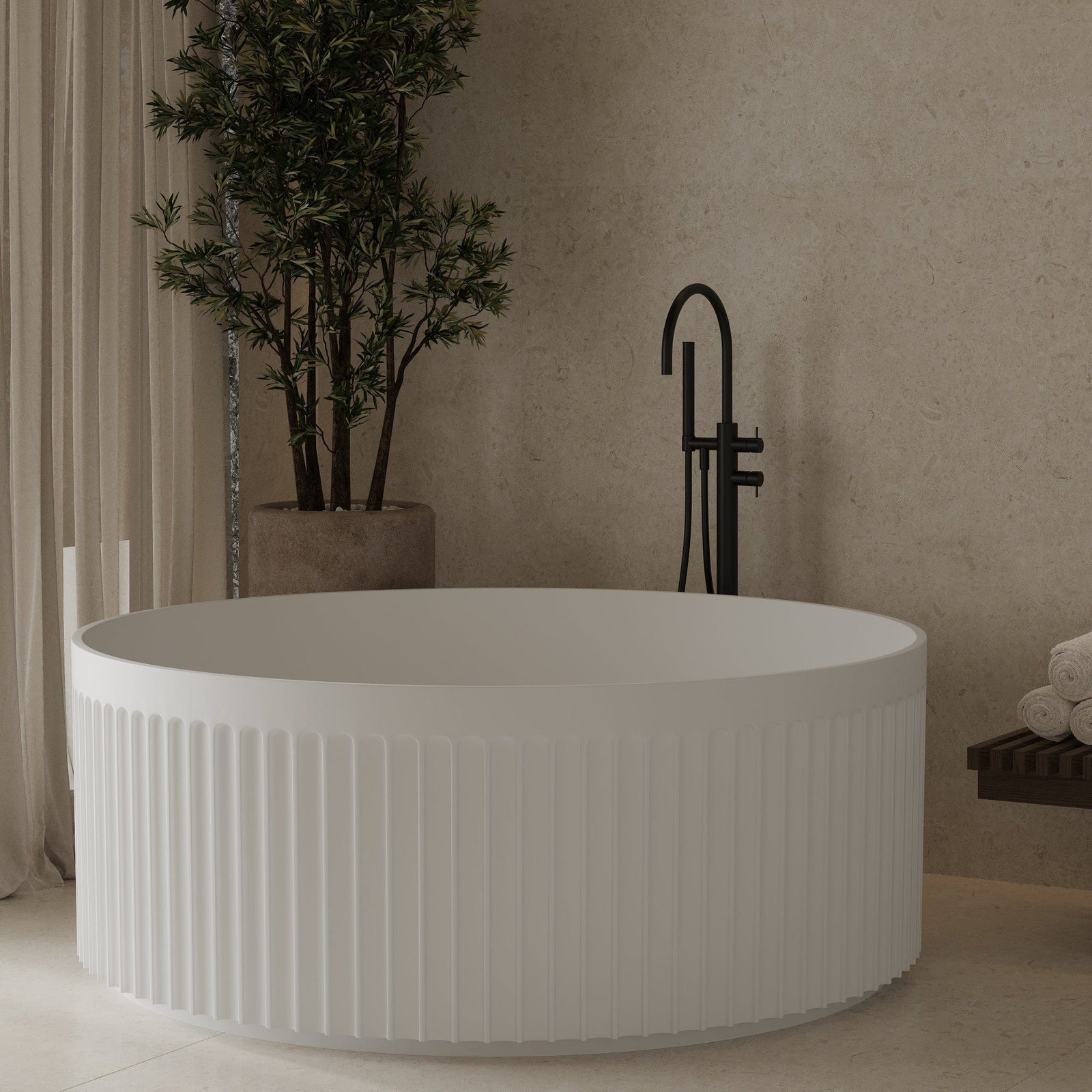 Newtech Bath Newtech Laurel Round Freestanding Bath