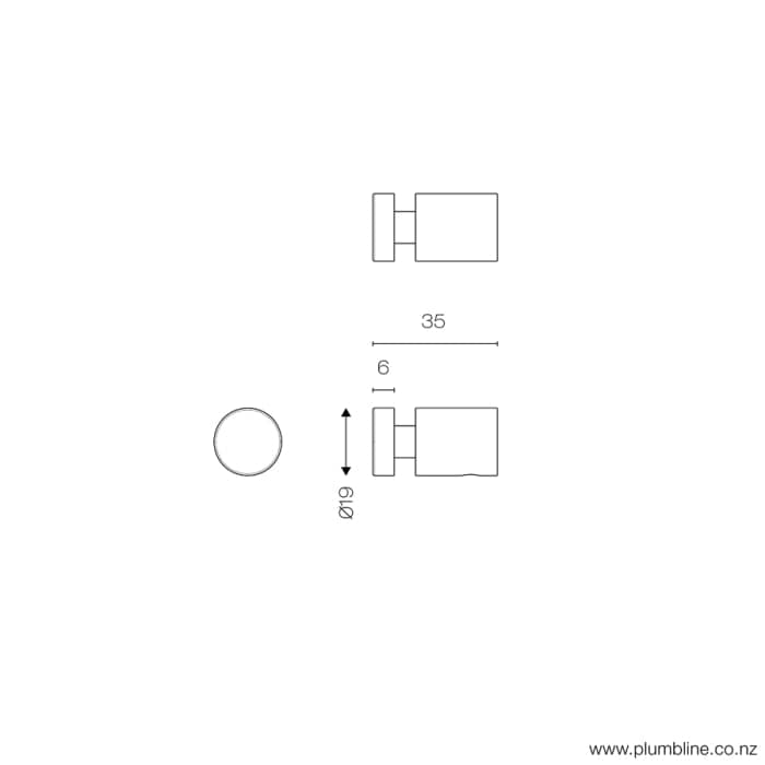 Progetto Robe Hook Swiss Robe Hook | Brushed Stainless Steel