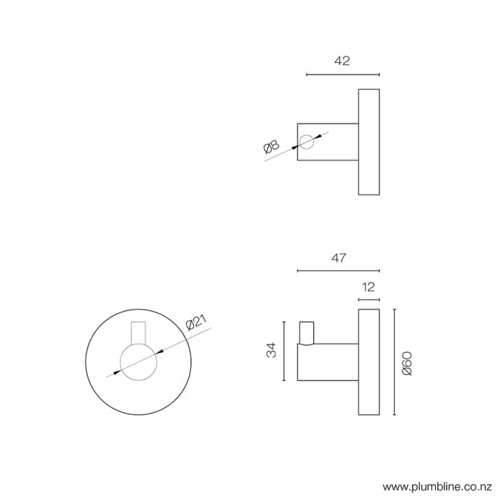 Progetto Robe Hook Eco Style Robe Hook | Chrome