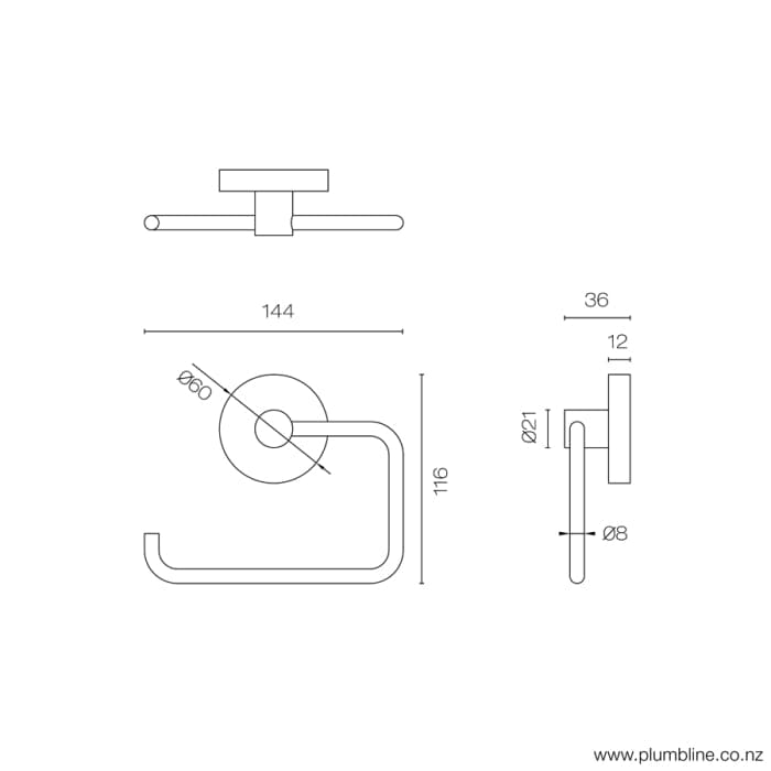 Progetto Toilet Roll Holder Eco Style Toilet Roll Holder | Chrome