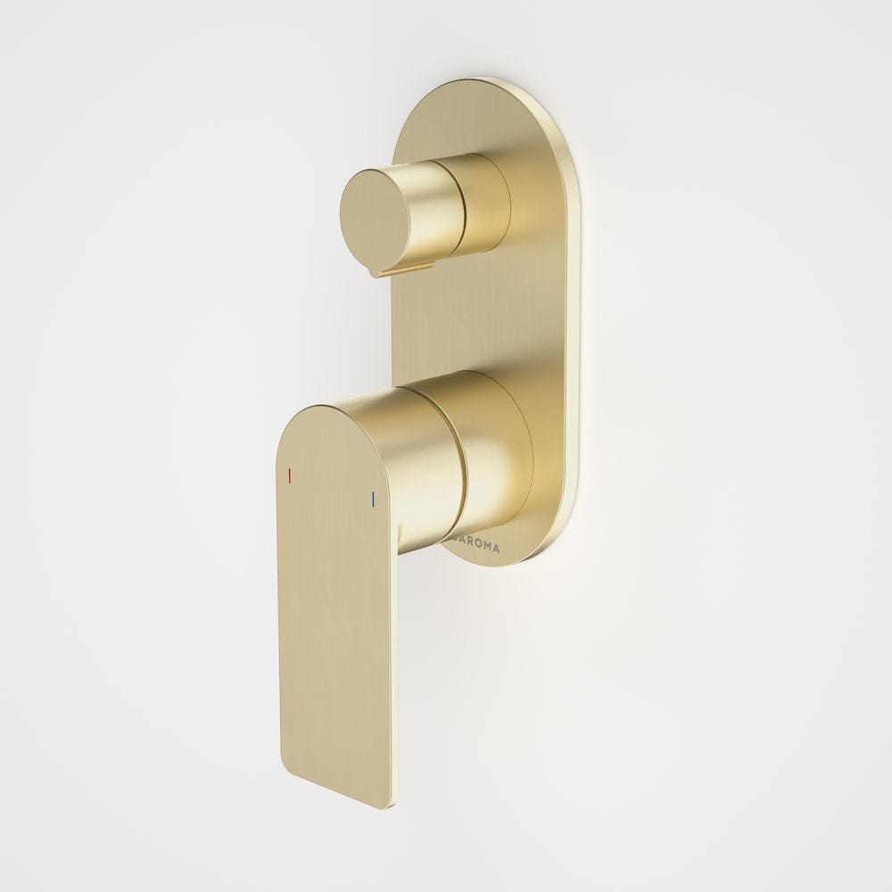 Caroma Shower Mixer Caroma Urbane II Round Shower Mixer with Diverter | Brushed Brass