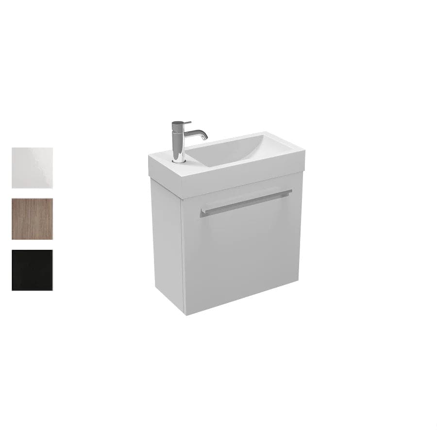 Progetto Vanity Mia 500 Wall Vanity | 1 Door Black Oak