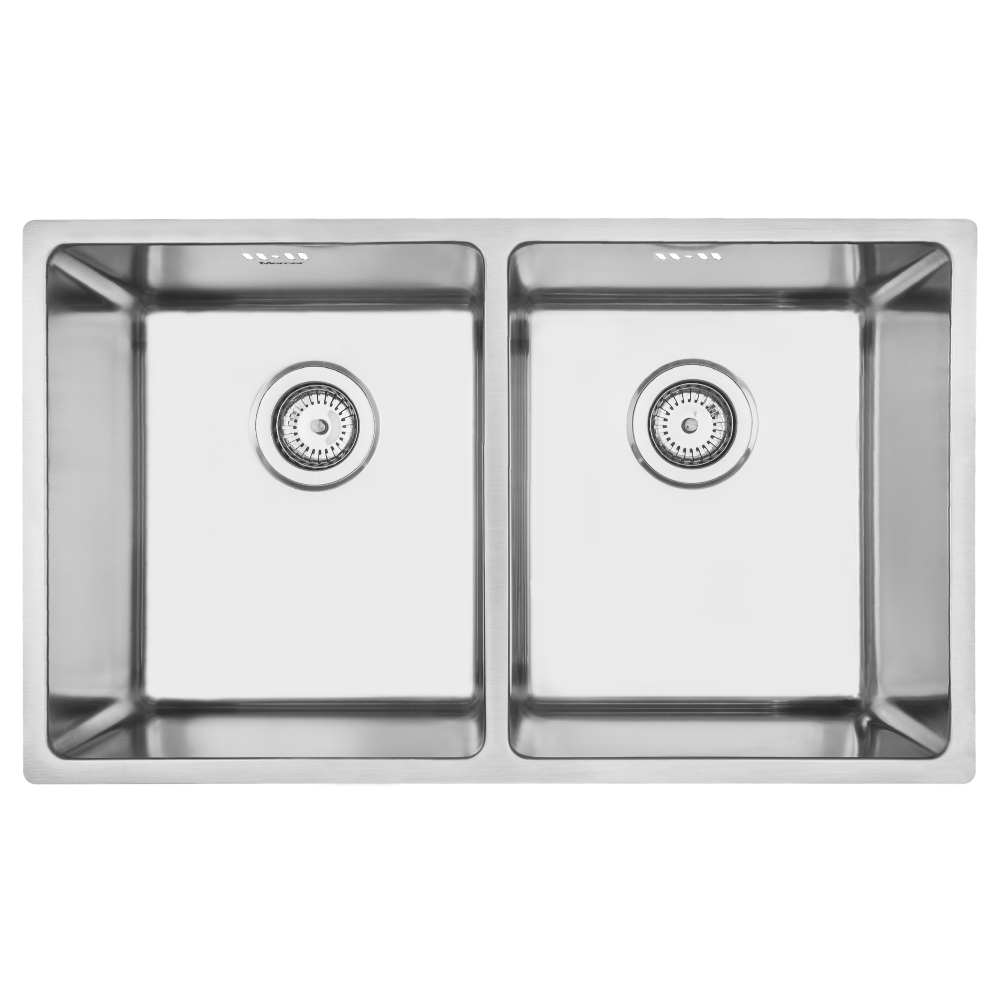 Acero Stainless Steel Sink Mercer Pressato 340/340 Double Sink