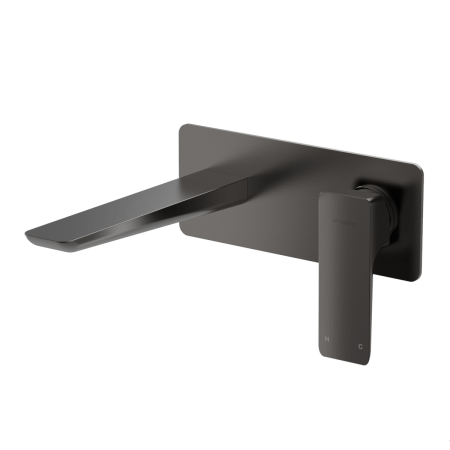 Progetto Basin Tap Como Wall Mount Mixer | Brushed Gunmetal