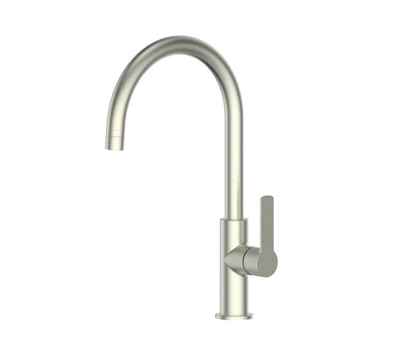Greens Kitchen Tap Greens Astro II Gooseneck Sink Mixer | Brushed Nickel