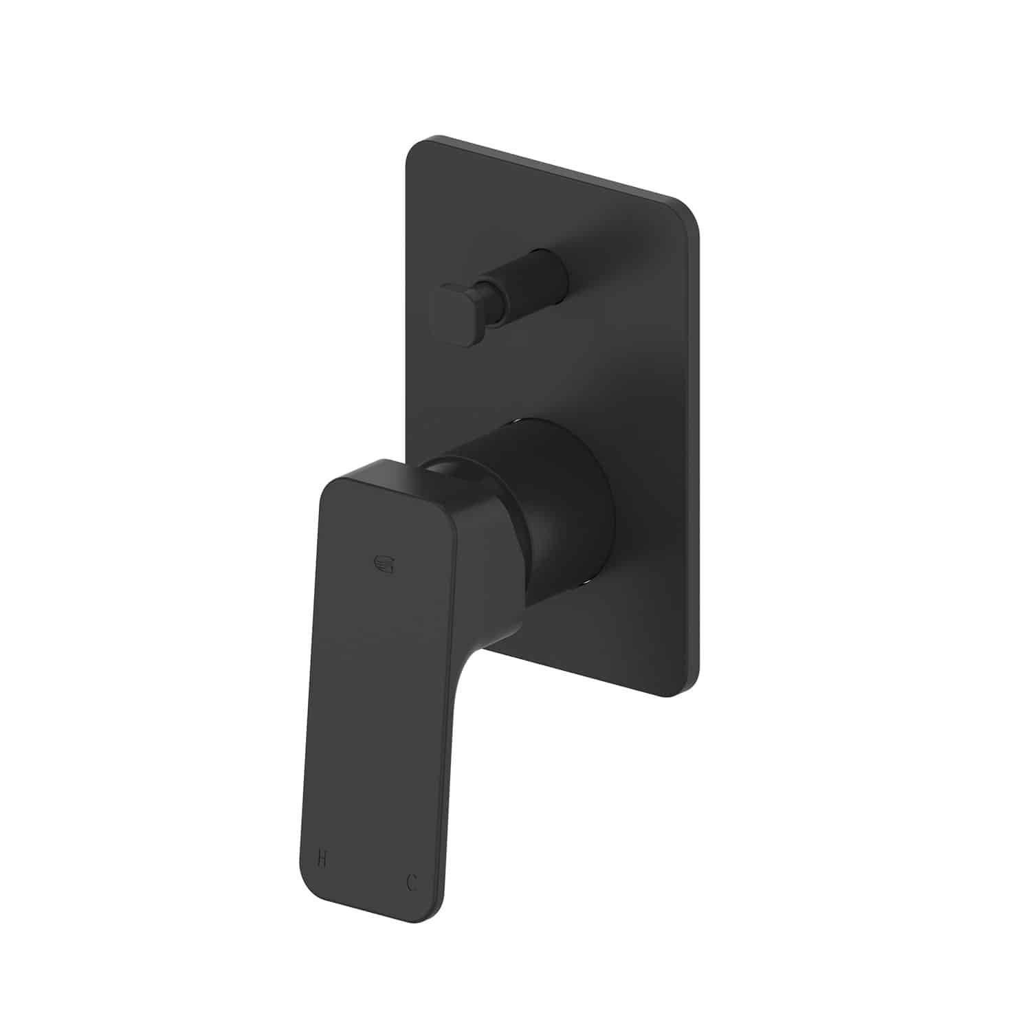 Greens Shower Mixer Greens Swept Shower Mixer with Diverter | Matte Black