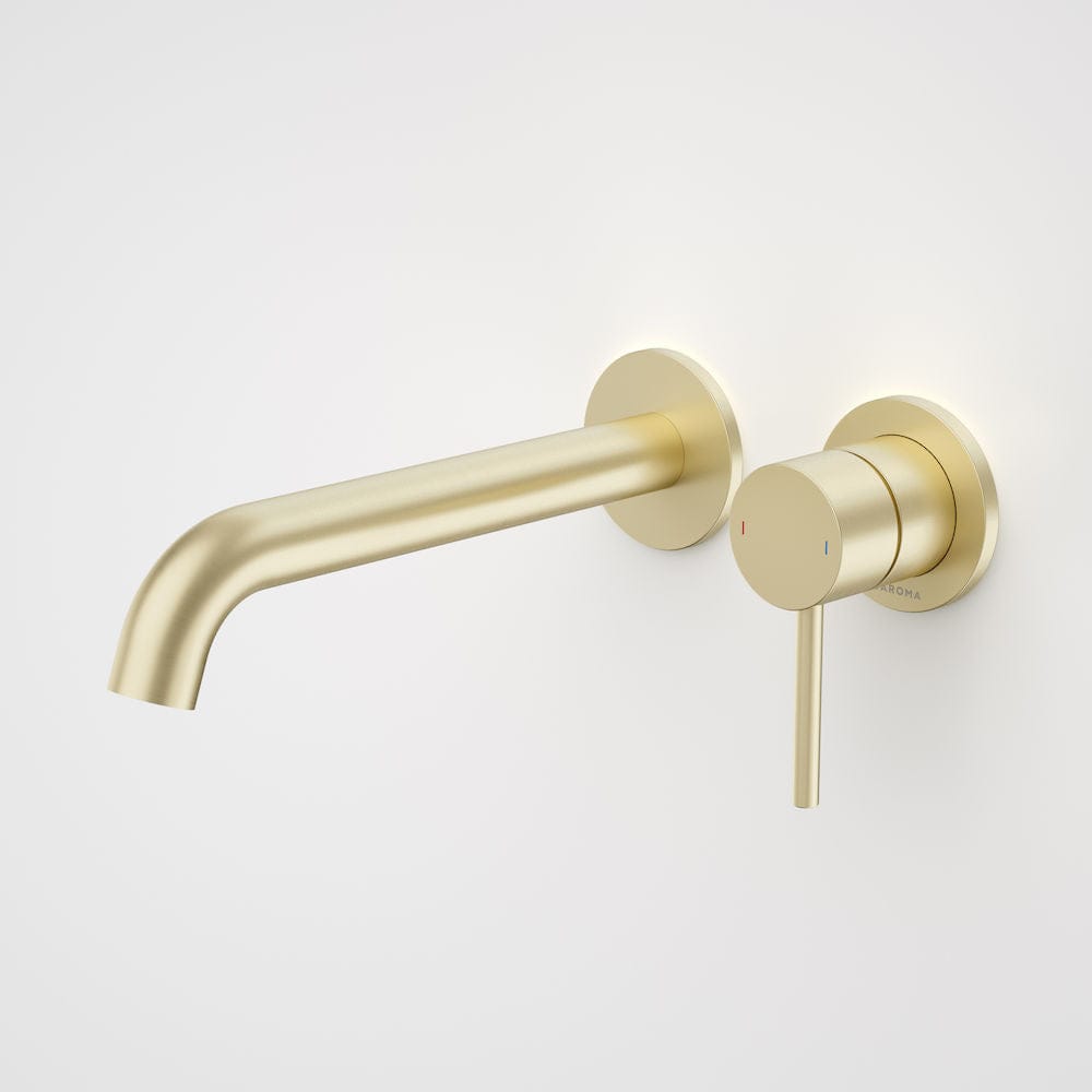 Caroma Basin Tap Caroma Liano II Wall Basin/Bath Mixer 210mm | Brushed Brass