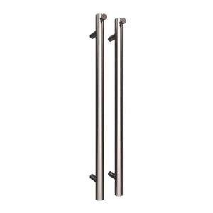 Newtech Heated Towel Ladder Newtech Polo Vertical Heated Towel Rail 1100mm | Brushed Nickel With LT050 (20-70 Watts) Transformer