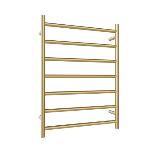 Newtech Heated Towel Ladder Newtech Evoke 7 Bar Wide Heated Towel Ladder 800mm | Brushed Brass