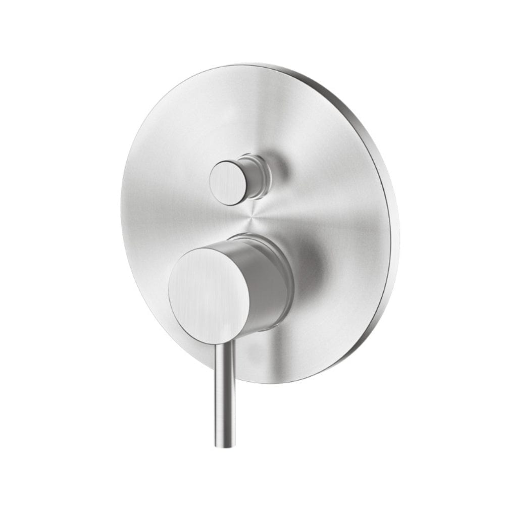 Progetto Shower Mixer Swiss Shower Mixer with Diverter | Brushed Stainless Steel