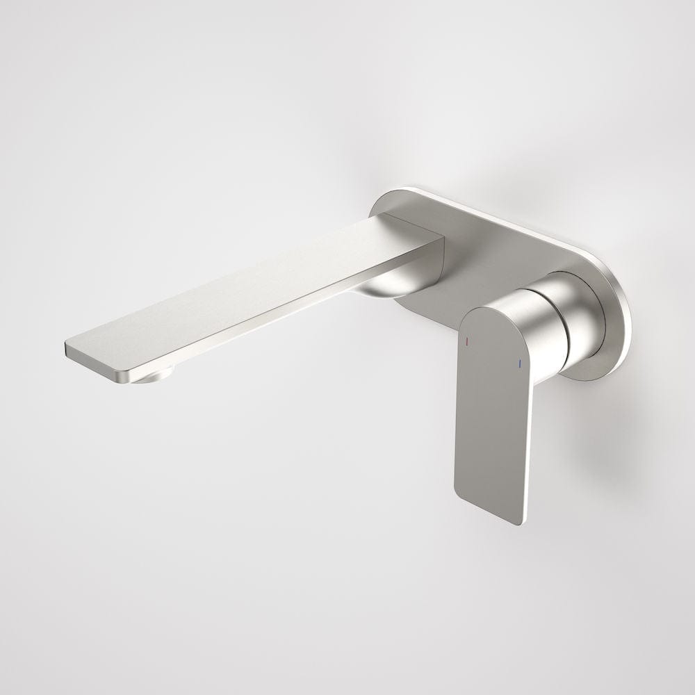 Caroma Basin Tap Caroma Urbane II Round Wall Basin/Bath Mixer 180mm | Brushed Nickel