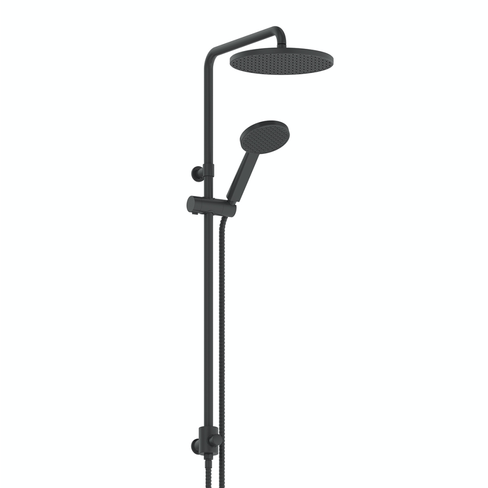 Greens shower Greens Glide RainBoost Twin Rail Shower | Matte Black
