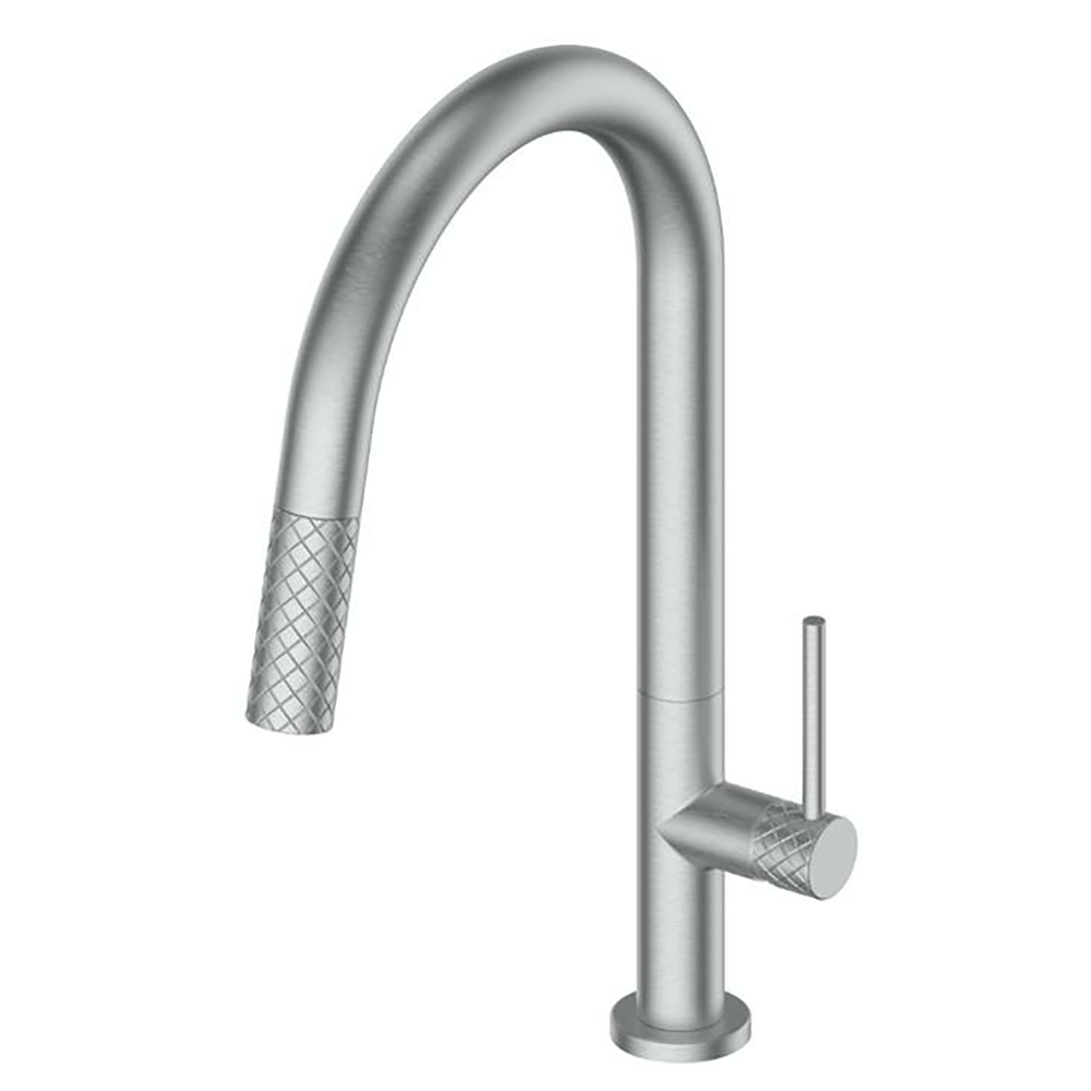 Greens Kitchen Tap Greens Textura Pull Out Sink Mixer | Brushed Stainless