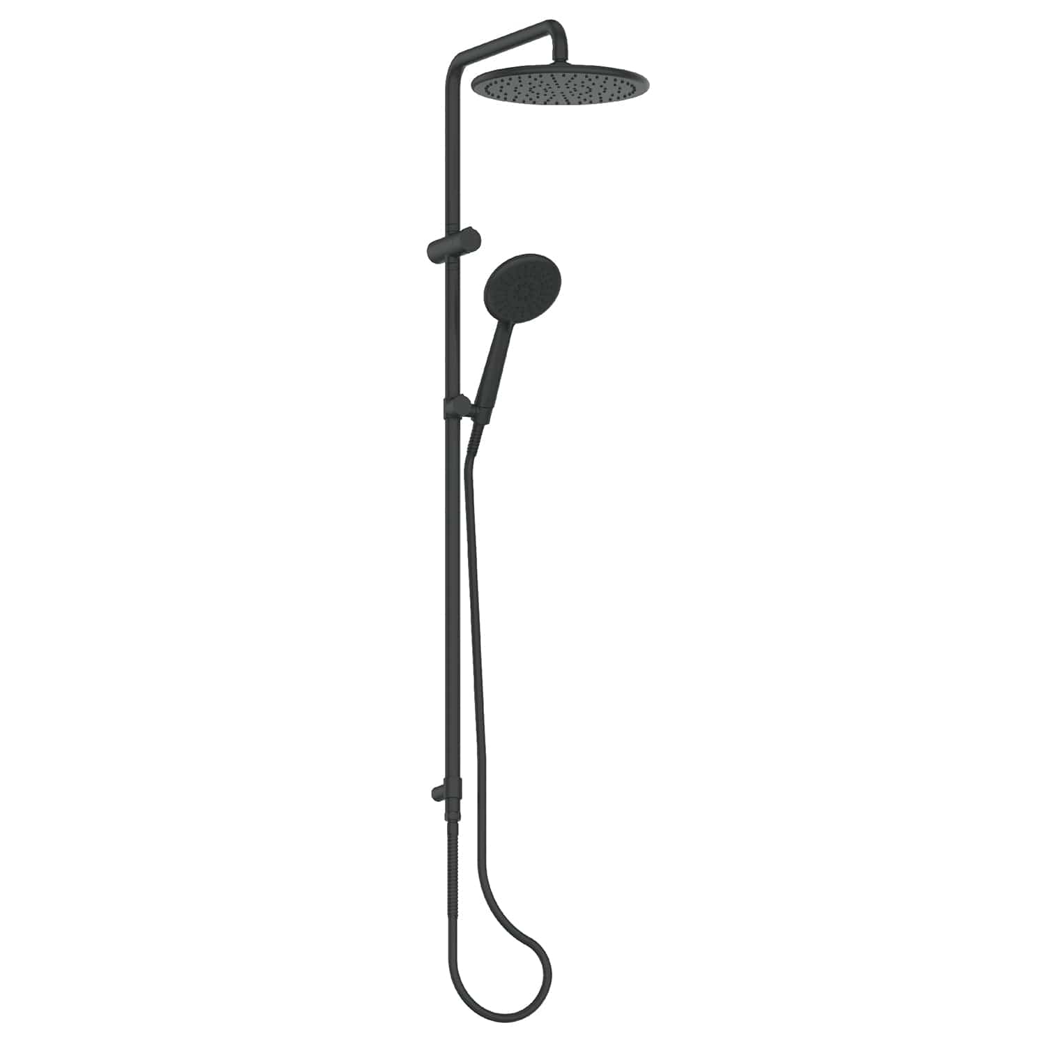 Greens shower Greens Astro II Twin Rail Shower | Matte Black