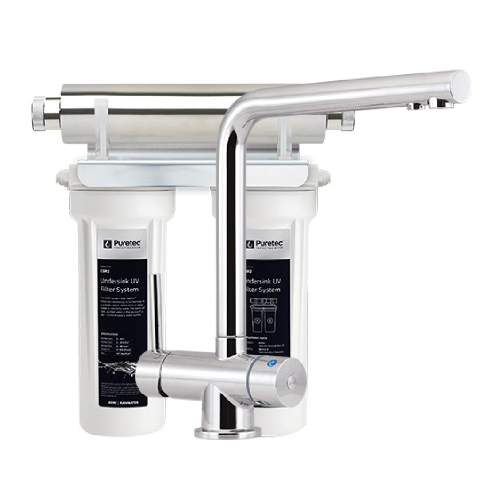 Puretec Filter Tap Puretec Tripla T6 Triple Action LED Kitchen Mixer + Rainwater Filter | Chrome