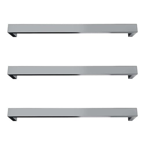 Newtech Heated Towel Bar Newtech Largo Square Heated Towel Rail 632mm | Brushed Nickel With LT050 (20-70 Watts) Transformer
