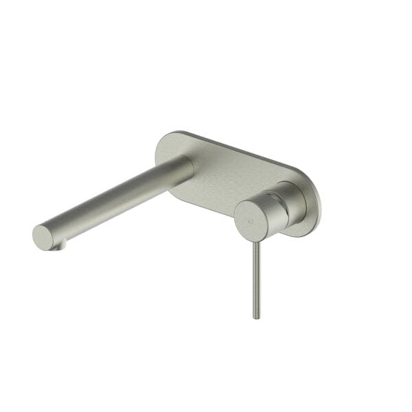 Greens Basin Tap Greens Maci Wall Basin Mixer with Faceplate | Brushed Nickel
