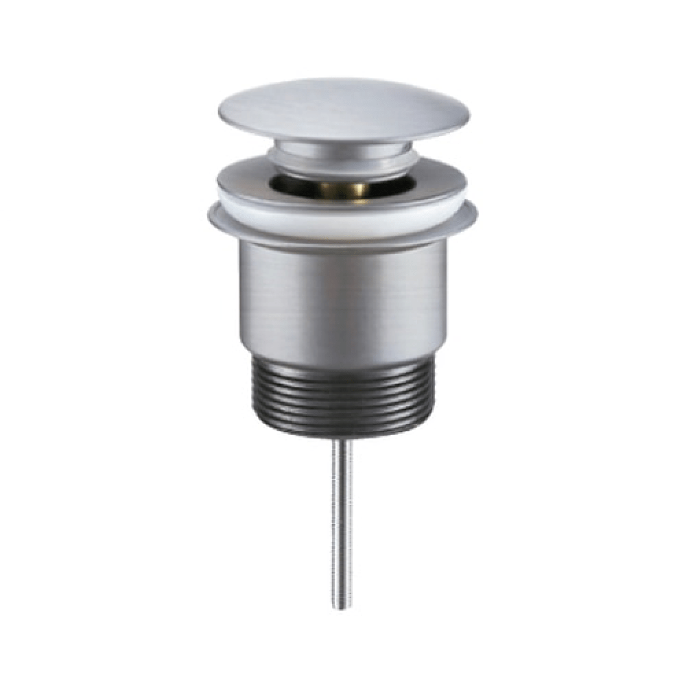 Newtech Pop Up Waste Newtech Evoke 2-Piece Top Fix Bath Waste No Overflow 40mm | Brushed Nickel