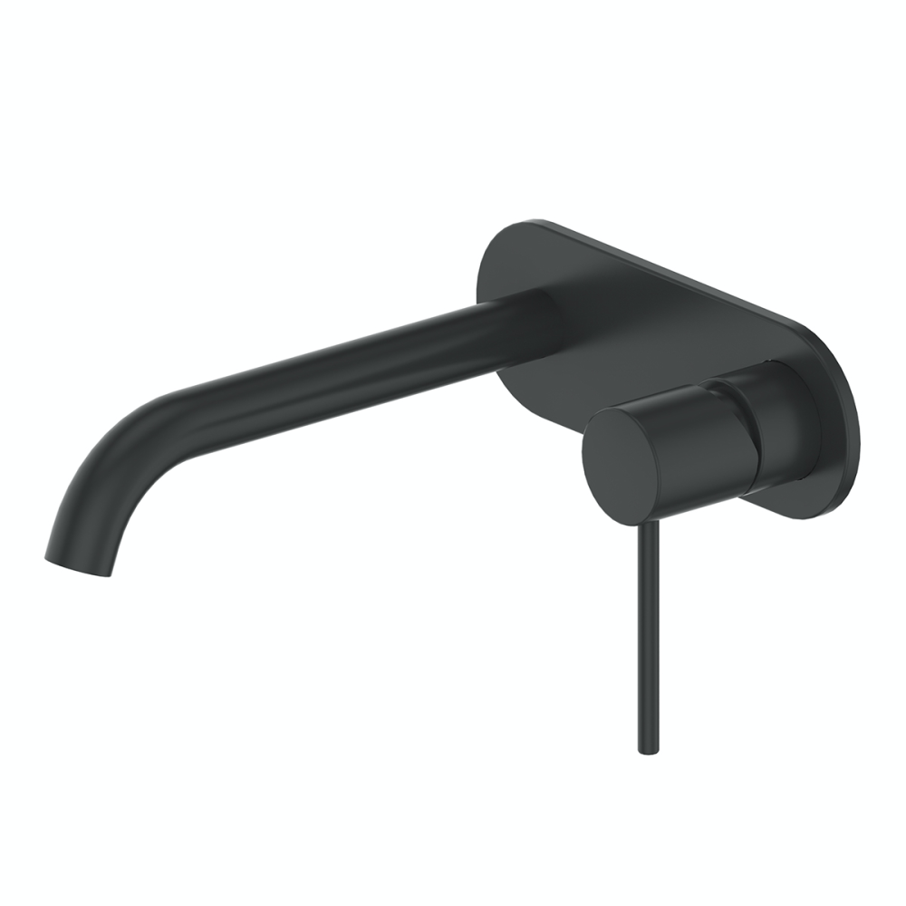 Greens Basin Tap Greens Gisele Wall Basin Mixer with Faceplate | Matte Black