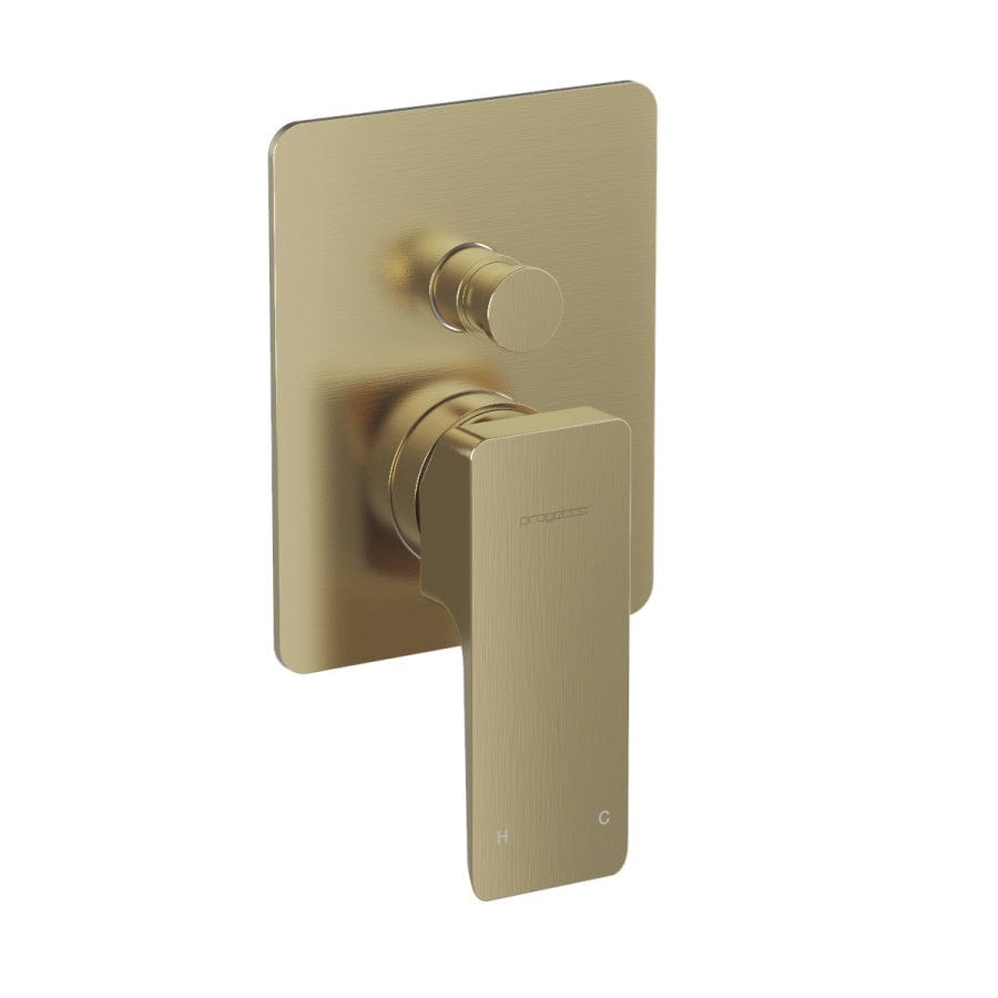 Progetto Shower Mixer Como Diverter Mixer | Brushed Brass