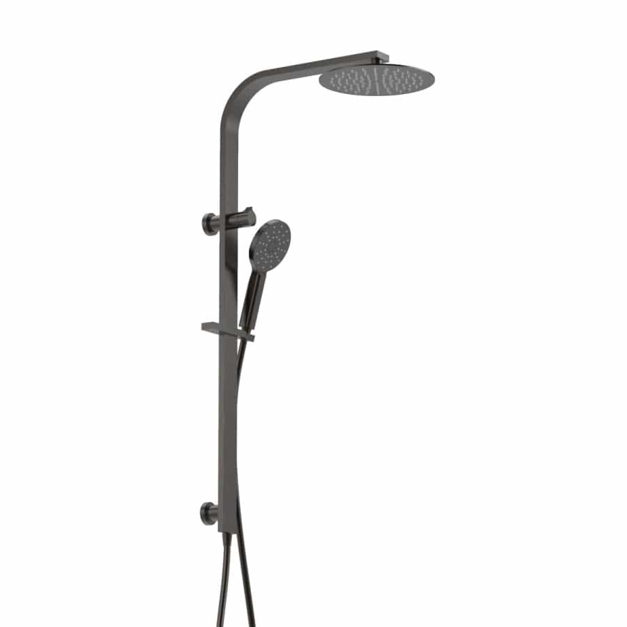 Progetto shower Como Round Shower Column | Brushed Gunmetal